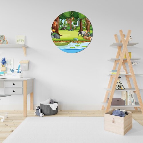 Muurcirkel Dieren in de Wildernis Muurcirkel Dieren in de Wildernis