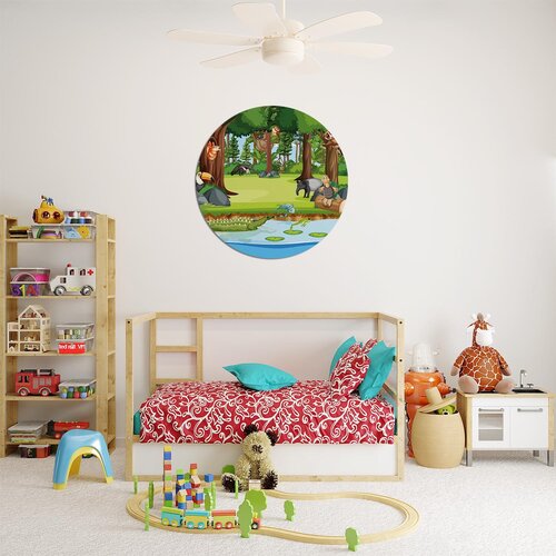 Muurcirkel Dieren in de Wildernis Muurcirkel Dieren in de Wildernis