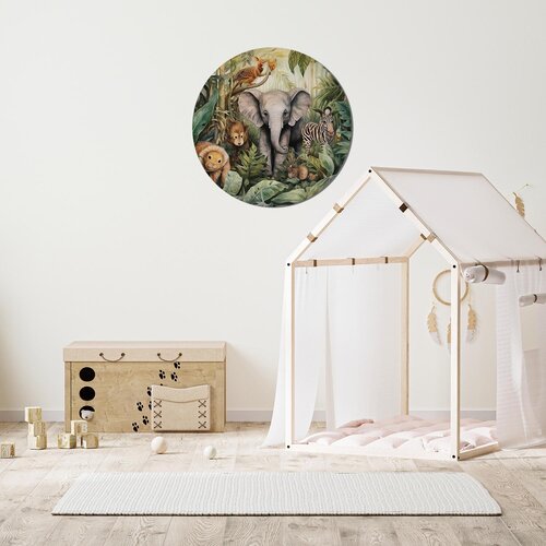 Muurcirkel Superschattige Jungle Kinderkamer Kunst Muurcirkel Superschattige Jungle Kinderkamer Kunst