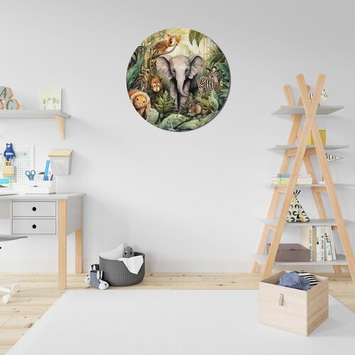 Muurcirkel Superschattige Jungle Kinderkamer Kunst Muurcirkel Superschattige Jungle Kinderkamer Kunst