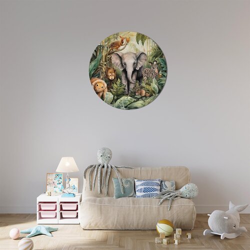 Muurcirkel Superschattige Jungle Kinderkamer Kunst Muurcirkel Superschattige Jungle Kinderkamer Kunst