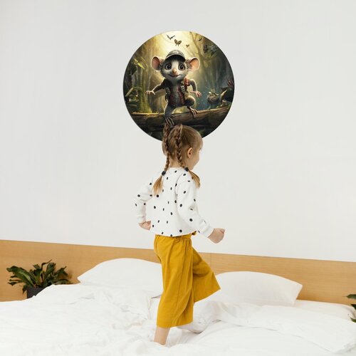 Muurcirkel Muis in de Jungle Muurcirkel Muis in de Jungle