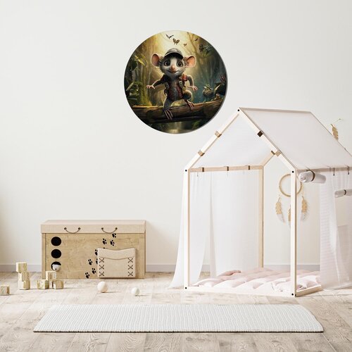 Muurcirkel Muis in de Jungle Muurcirkel Muis in de Jungle