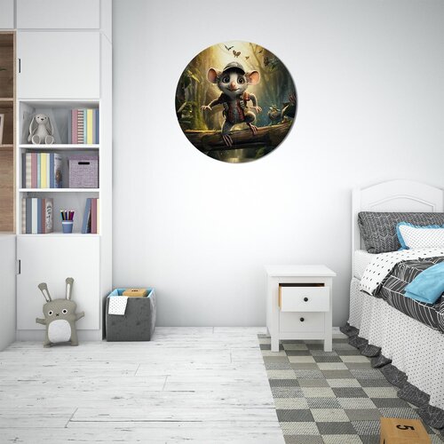 Muurcirkel Muis in de Jungle Muurcirkel Muis in de Jungle