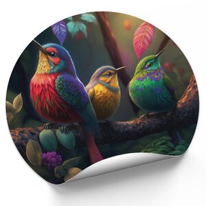 Muurcirkel 3 vogels Muurcirkel 3 vogels