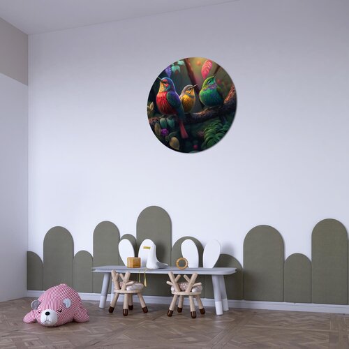 Muurcirkel 3 vogels Muurcirkel 3 vogels