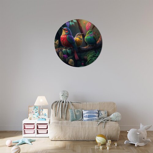 Muurcirkel 3 vogels Muurcirkel 3 vogels