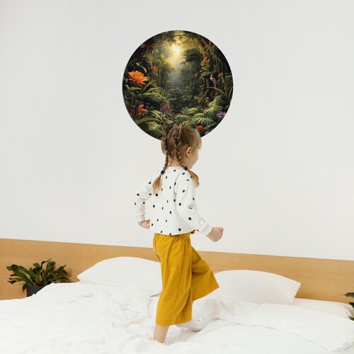 Muurcirkel Mooie jungle Muurcirkel Mooie jungle