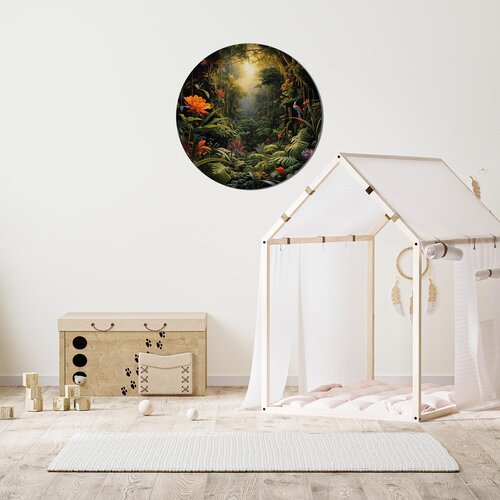 Muurcirkel Mooie jungle Muurcirkel Mooie jungle