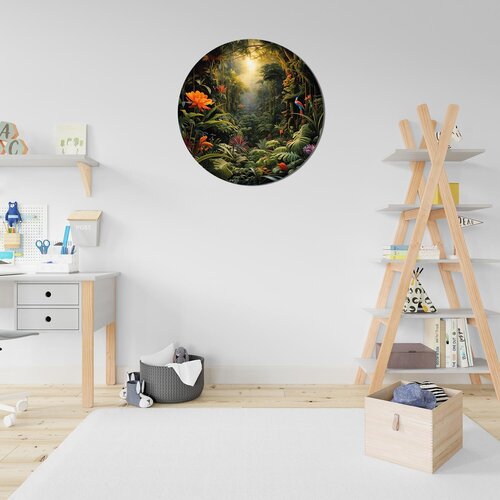 Muurcirkel Mooie jungle Muurcirkel Mooie jungle