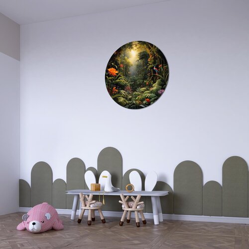 Muurcirkel Mooie jungle Muurcirkel Mooie jungle