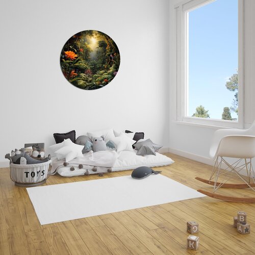 Muurcirkel Mooie jungle Muurcirkel Mooie jungle