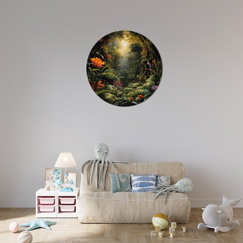 Muurcirkel Mooie jungle Muurcirkel Mooie jungle