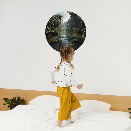 Muurcirkel Water in de jungle Muurcirkel Water in de jungle