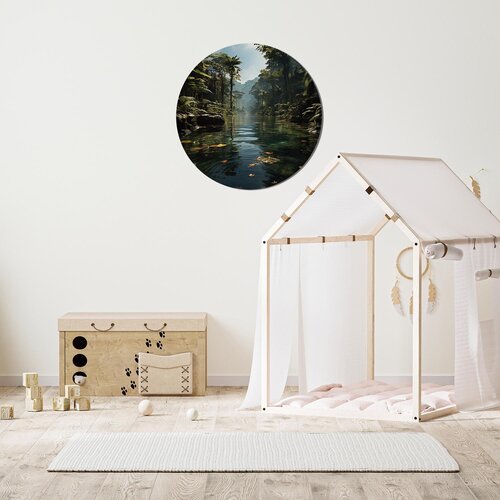 Muurcirkel Water in de jungle Muurcirkel Water in de jungle