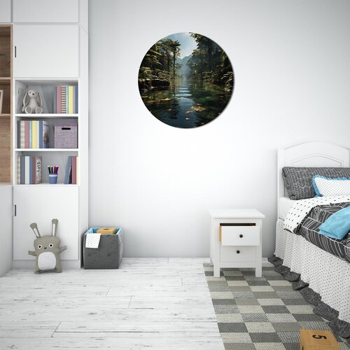 Muurcirkel Water in de jungle Muurcirkel Water in de jungle