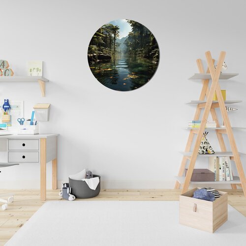 Muurcirkel Water in de jungle Muurcirkel Water in de jungle