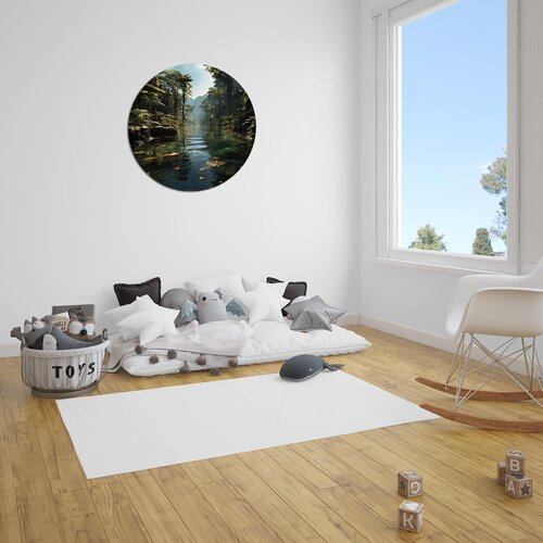 Muurcirkel Water in de jungle Muurcirkel Water in de jungle