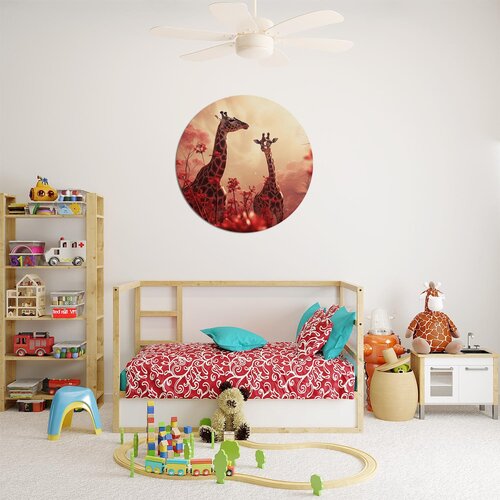 Muurcirkel twee giraffe Muurcirkel twee giraffe