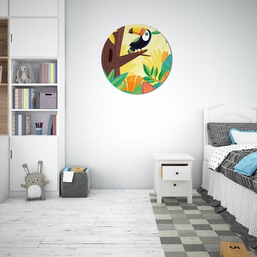 Muurcirkel tropische papegaai Muurcirkel tropische papegaai