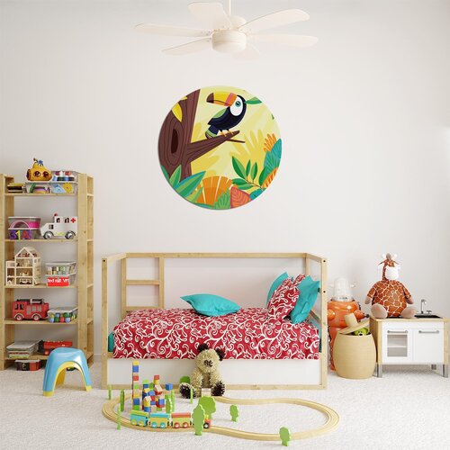 Muurcirkel tropische papegaai Muurcirkel tropische papegaai