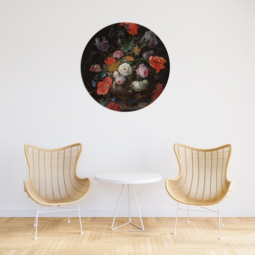 Stilleven met bloemen en een horloge, Abraham Mignon Stilleven met bloemen en een horloge, Abraham Mignon