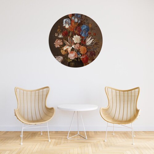Muurcirkel Stilleven met bloemen Balthasar van der Ast Muurcirkel Stilleven met bloemen Balthasar van der Ast