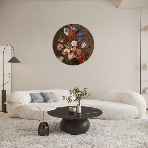 Muurcirkel Stilleven met bloemen Balthasar van der Ast Muurcirkel Stilleven met bloemen Balthasar van der Ast