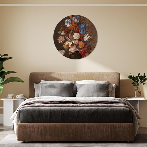 Muurcirkel Stilleven met bloemen Balthasar van der Ast Muurcirkel Stilleven met bloemen Balthasar van der Ast