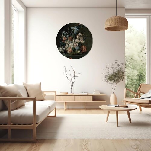 Muurcirkel Stilleven met bloemen Cornelia van der Mijn Muurcirkel Stilleven met bloemen Cornelia van der Mijn