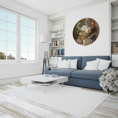 Muurcirkel Bloemstilleven met albasten vaas, Gerard van Spaendonck Muurcirkel Bloemstilleven met albasten vaas, Gerard van Spaendonck