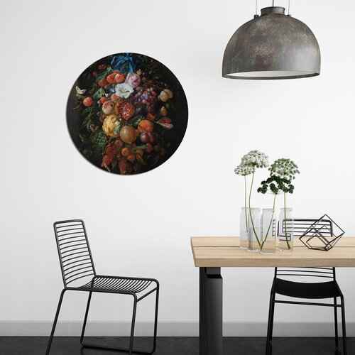 Muurcirkel Festoen van vruchten en bloemen, Jan-Davidsz. de Heem Muurcirkel Festoen van vruchten en bloemen, Jan-Davidsz. de Heem