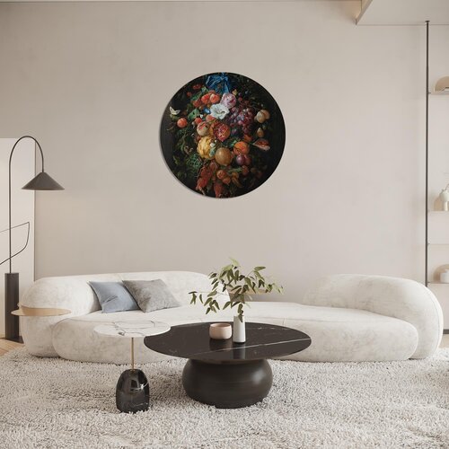 Muurcirkel Festoen van vruchten en bloemen, Jan-Davidsz. de Heem Muurcirkel Festoen van vruchten en bloemen, Jan-Davidsz. de Heem