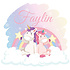 Unicorn geboortesticker Unicorn geboortesticker