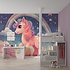 Fotobehang Unicorn / Eenhoorn bij regenboog en sterren Fotobehang Unicorn / Eenhoorn bij regenboog en sterren