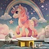Fotobehang Unicorn / Eenhoorn bij regenboog en sterren Fotobehang Unicorn / Eenhoorn bij regenboog en sterren