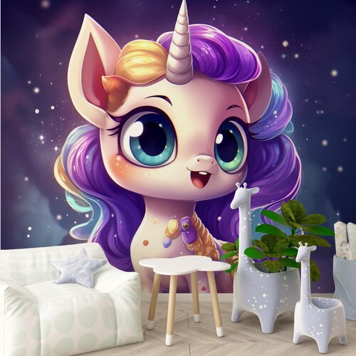Fotobehang verbaasde unicorn Unicorn / Eenhoorn Fotobehang verbaasde unicorn Unicorn / Eenhoorn