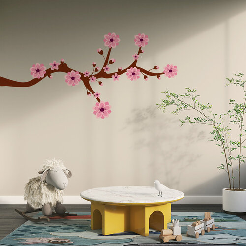 Muursticker Bloesem roze Muursticker Bloesem roze