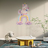 Muursticker Unicorn op regenboog Muursticker Unicorn op regenboog