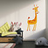 Muursticker giraffe