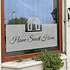 Raamfolie Huisje met home sweet home Raamfolie Huisje met home sweet home