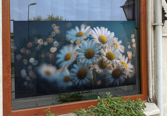 Raamfolie bloemen Raamfolie bloemen