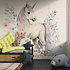 Behang Unicorn tussen de planten Behang Unicorn tussen de planten
