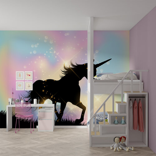 Behang Unicorn Noorderlicht Behang Unicorn Noorderlicht