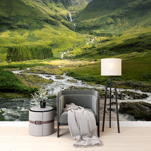 Behang Bergen met water Behang Bergen met water