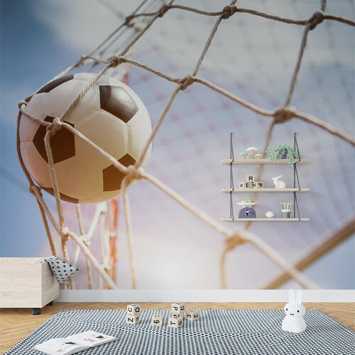 Behang Bal in het net Behang Bal in het net