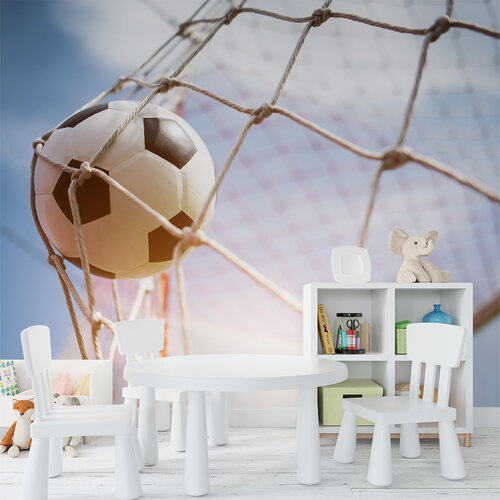 Behang Bal in het net Behang Bal in het net