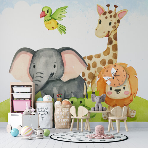 Behang Leeuw en zijn vrienden Behang Leeuw en zijn vrienden