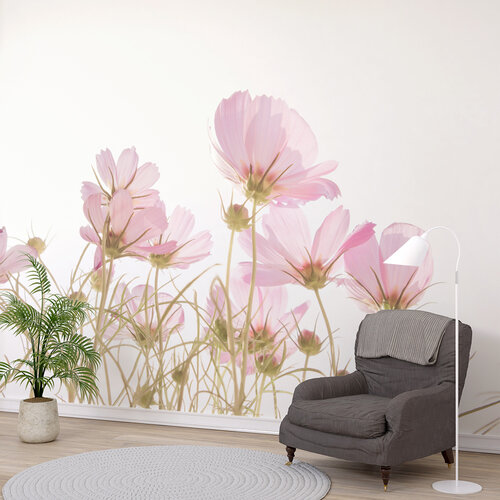 Behang Pink Flowers Behang Pink Flowers