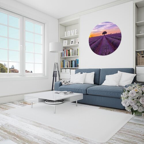 Muurcirkel Lavendelvelden bij Zonsondergang Muurcirkel Lavendelvelden bij Zonsondergang